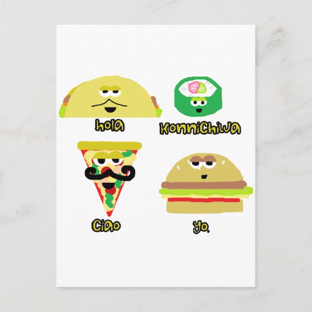 Talking Foods Postkarte (Vorderseite)