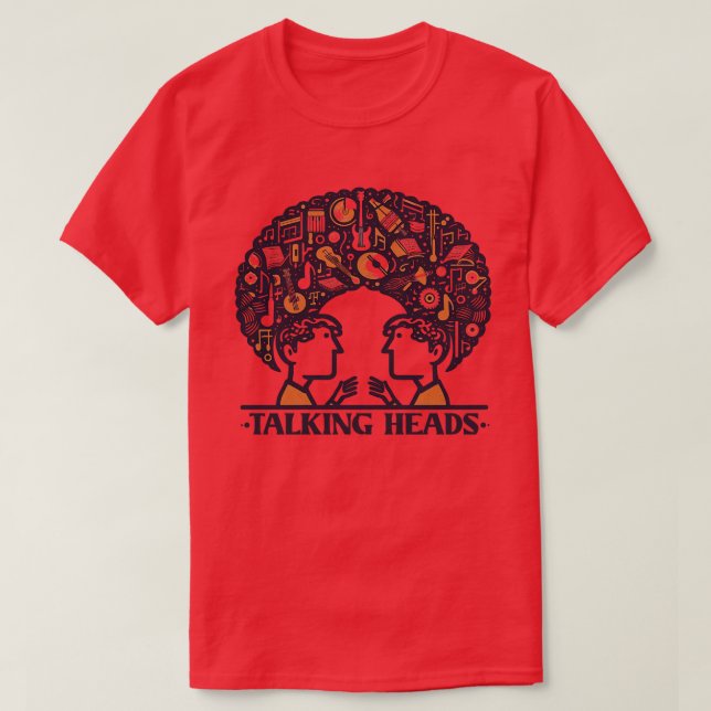 Talking heads 80er music fan design T-Shirt (Design vorne)