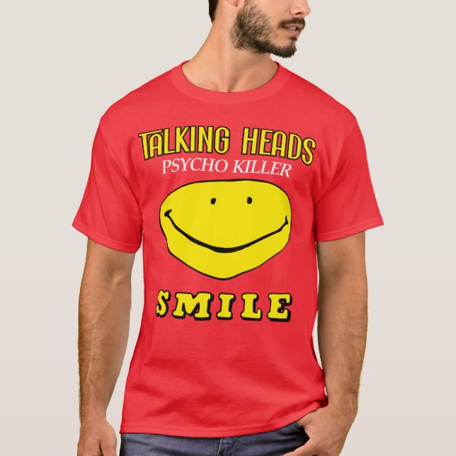 Talking Heads Psycho Killer Smiley Dark New Wave D T-Shirt (Vorderseite)