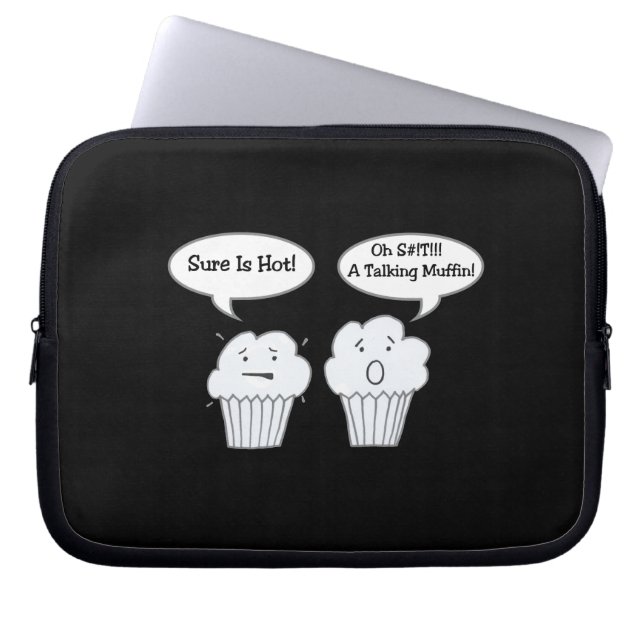 Talking Muffin Joke Electronics Bag Laptopschutzhülle (Vorderseite)