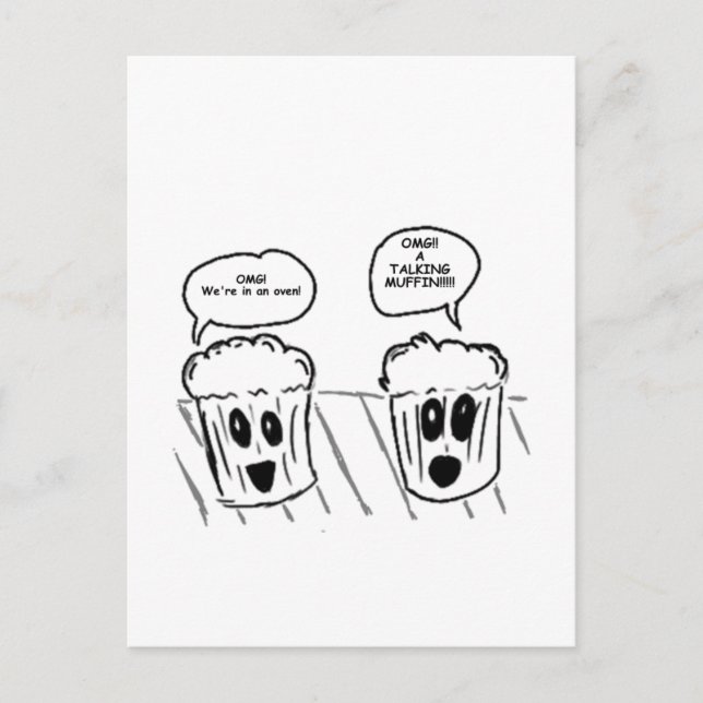 Talking Muffin Postkarte (Vorderseite)