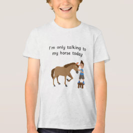 Talking with horse boy Tri-Blend shirt