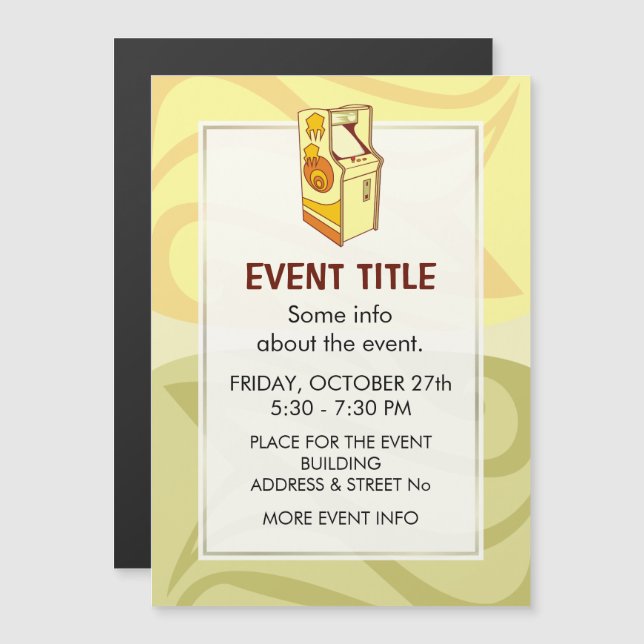 Tall Arcade Games Console Magnetkarte (Vorne/Hinten)