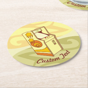 Tall Arcade Spielkonsole Rundpapier Untersetzer