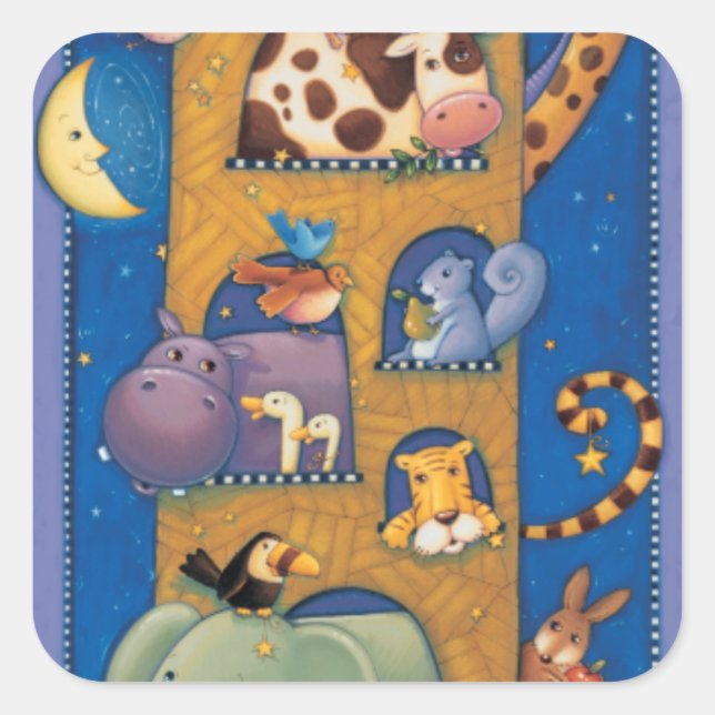 Tall Ark Quadratischer Aufkleber (Vorderseite)