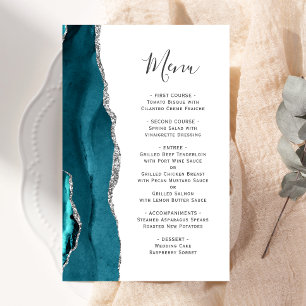 Tall Budget Aquamarin Blue Silver Agate Wedding Me