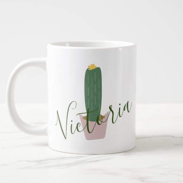 Tall Cactus Cupcake Name Giant Coffee Tasse (Links)