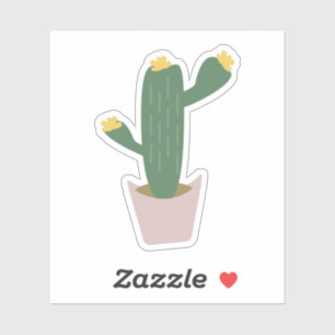 Tall Cactus potted botanical Cacti Floral Green Aufkleber