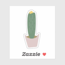 Tall Cactus potted Botanical Cacti Sticker