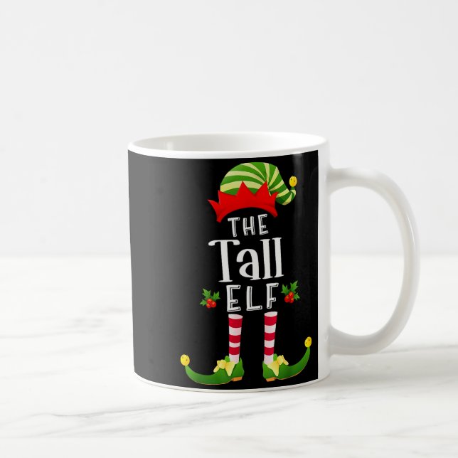Tall Christmas Elf Matching Pajama X-mas Party  Kaffeetasse (Rechts)