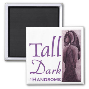Tall Dark & Handsome - Frisisches Pferd Magnet