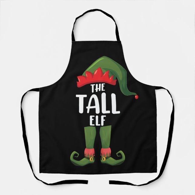 Tall Elf Matching Family Weihnachten Schürze (Vorderseite)
