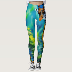 Tall Giraffe in den Bäumen Leggings