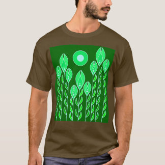 Tall Irises Green T-Shirt