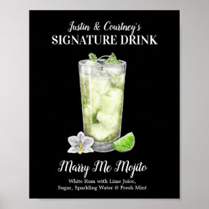 Tall Mojito ・ PERSONALISIEREN SIE DIESE Signature  Poster