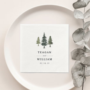 Tall Pines Personalisierte Hochzeit Serviette