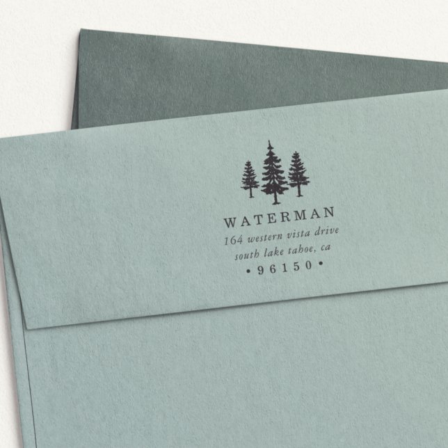 Tall Pines Return Address Permastempel (Von Creator hochgeladen)
