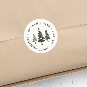 Tall Pines Runder Aufkleber