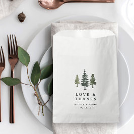 Tall Pines Wedding Danke Geschenktütchen