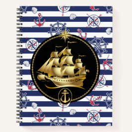 Tall Sailing Ship Spiral Notebook Notizbuch