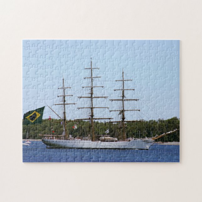 Tall Ship Cisne Branco Foto Puzzle (Horizontal)