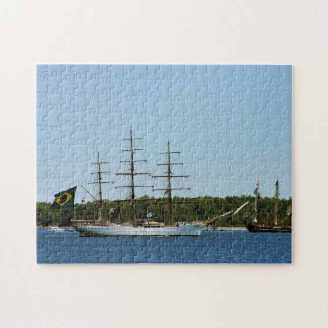 Tall Ship Cisne Branco Foto Puzzle (Horizontal)