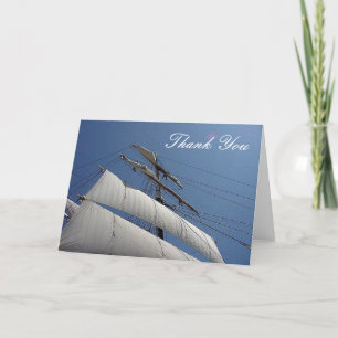 Tall Ship Sails Dankeskarte