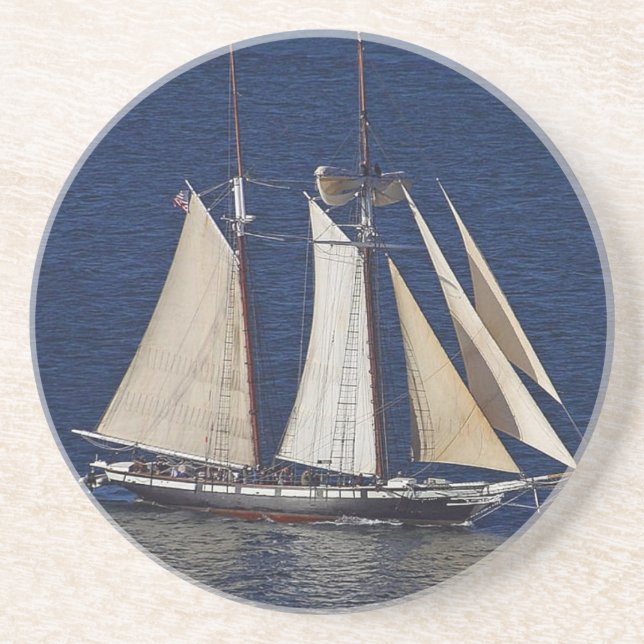 Tall Ship Sandstone Coaster Getränkeuntersetzer (Vorne)