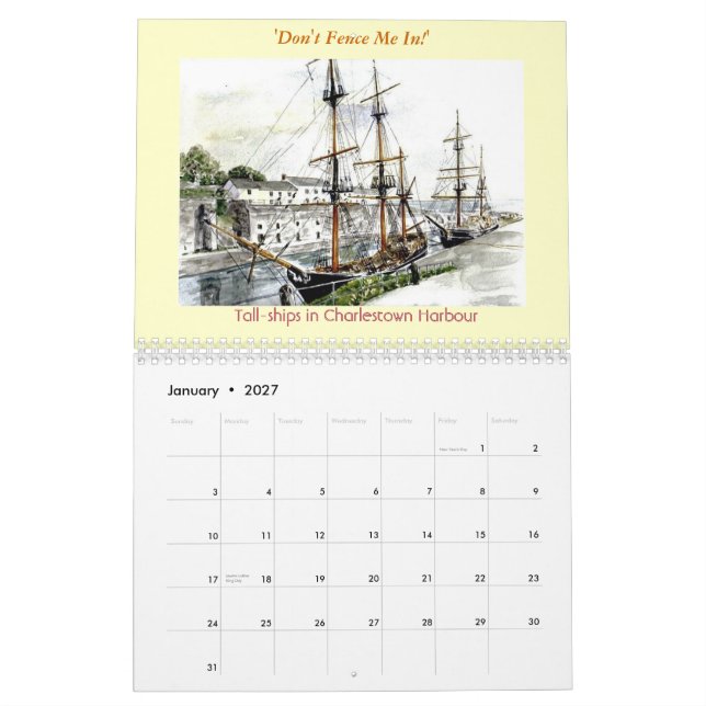 'Tall Ships' Kalender 2013 (Jan 2027)