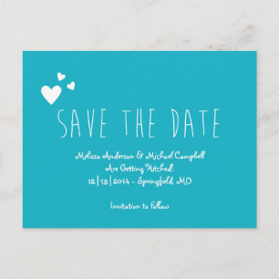 Tall Skinny Save the Date Ankündigungspostkarte