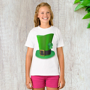 Tall St Patricks Day Hat Girls T - Shirt
