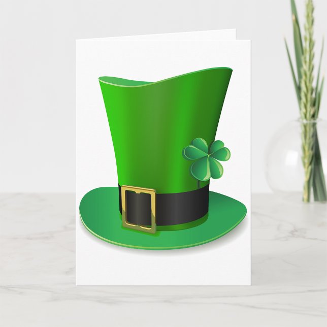 Tall St Patricks Day Hat Grußkarten Karte (Von Creator hochgeladen)