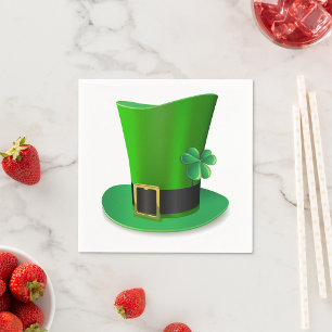 Tall St Patricks Day Hat Paper Napkins Serviette