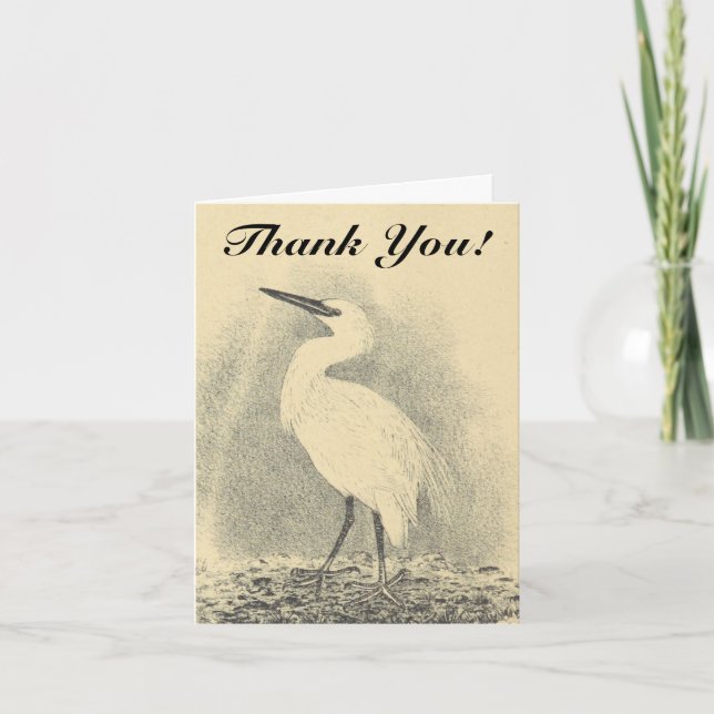 Tall Stehend Bird + "Danke!" Karte (Vorderseite)