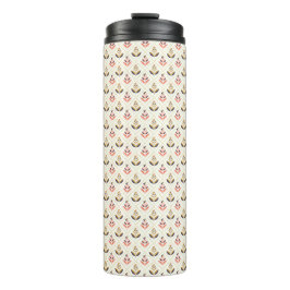Tall travel mug with a black lid thermosbecher