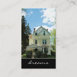 Tall yellow Real Anwesen House Business Card Visitenkarte