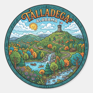 Talladega National Forest Alabama Runder Aufkleber
