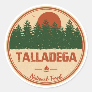Talladega National Forest Runder Aufkleber
