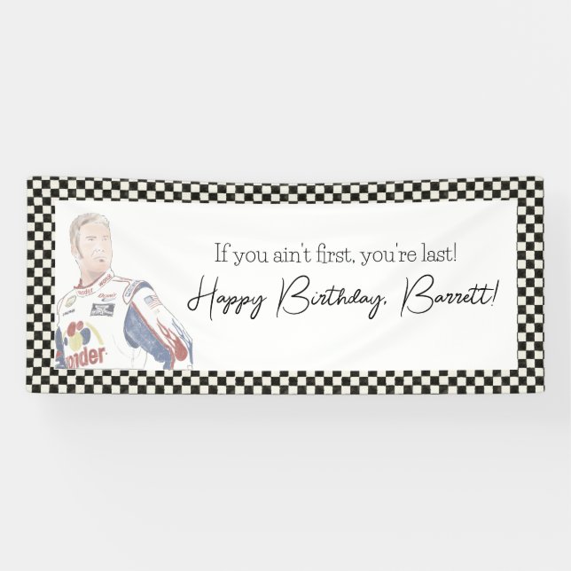 Talladega-Rennbanner - Erster Geburtstag Banner (Horizontal)