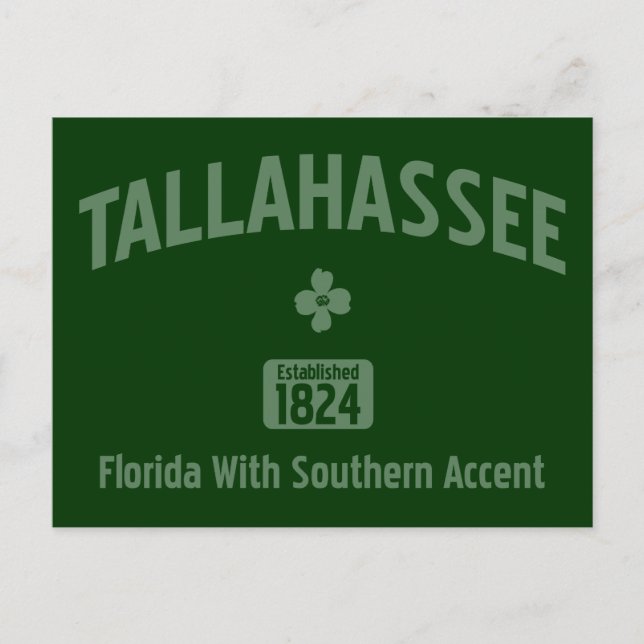 TALLAHASSEE: 1824 POSTKARTE (Vorderseite)