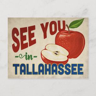 Tallahassee Florida Apfel - Vintage Reise Postkarte