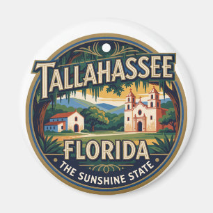 Tallahassee Florida Hauptstadt Retro-Reiseerinneru Magnet
