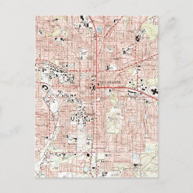 Tallahassee Florida Karte (1999) (Vorderseite)