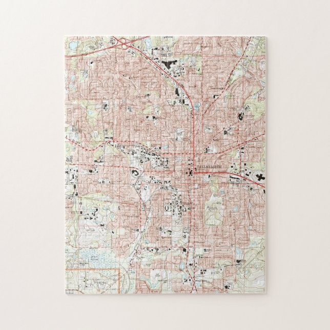 Tallahassee Florida Map (1999) Puzzle (Vertikal)