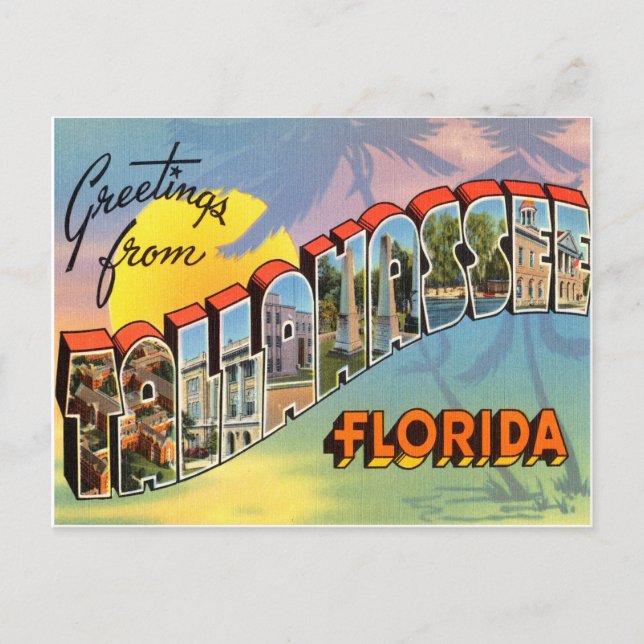 Tallahassee Florida Postkarte (Vorderseite)