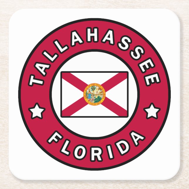 Tallahassee Florida Rechteckiger Pappuntersetzer (Vorderseite)