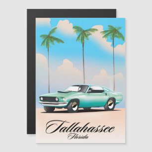 Tallahassee Florida Reiseplakat. Magnetkarte