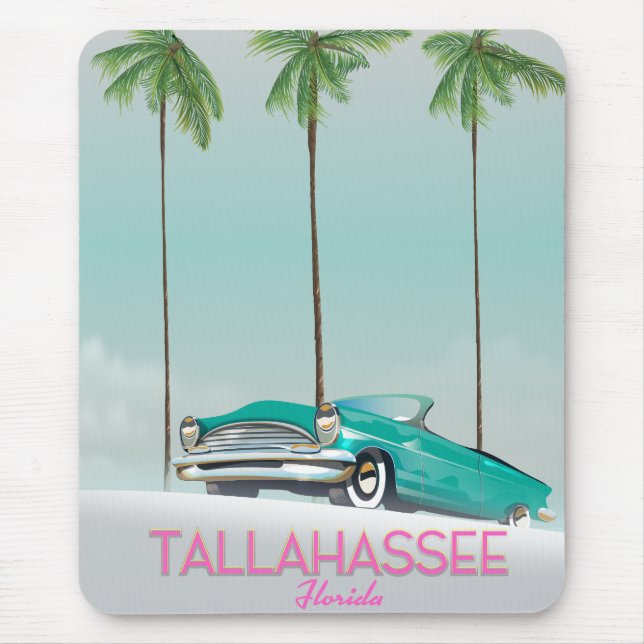 Tallahassee Florida Reiseplakat Mousepad (Vorne)