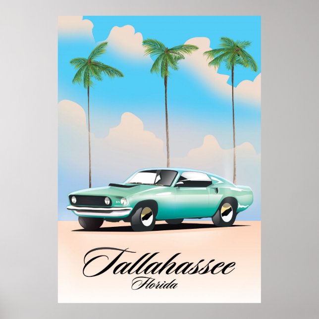 Tallahassee Florida Reiseplakat. Poster (Vorne)