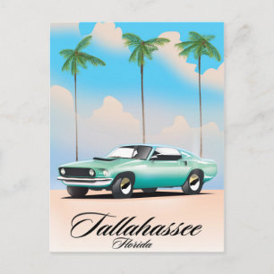 Tallahassee Florida Reiseplakat. Postkarte